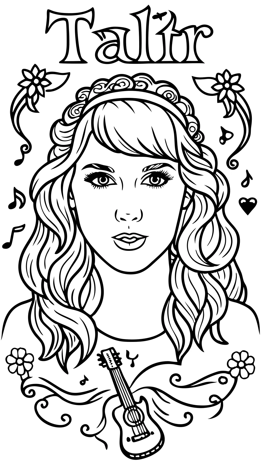 pages à colorier taylor swift